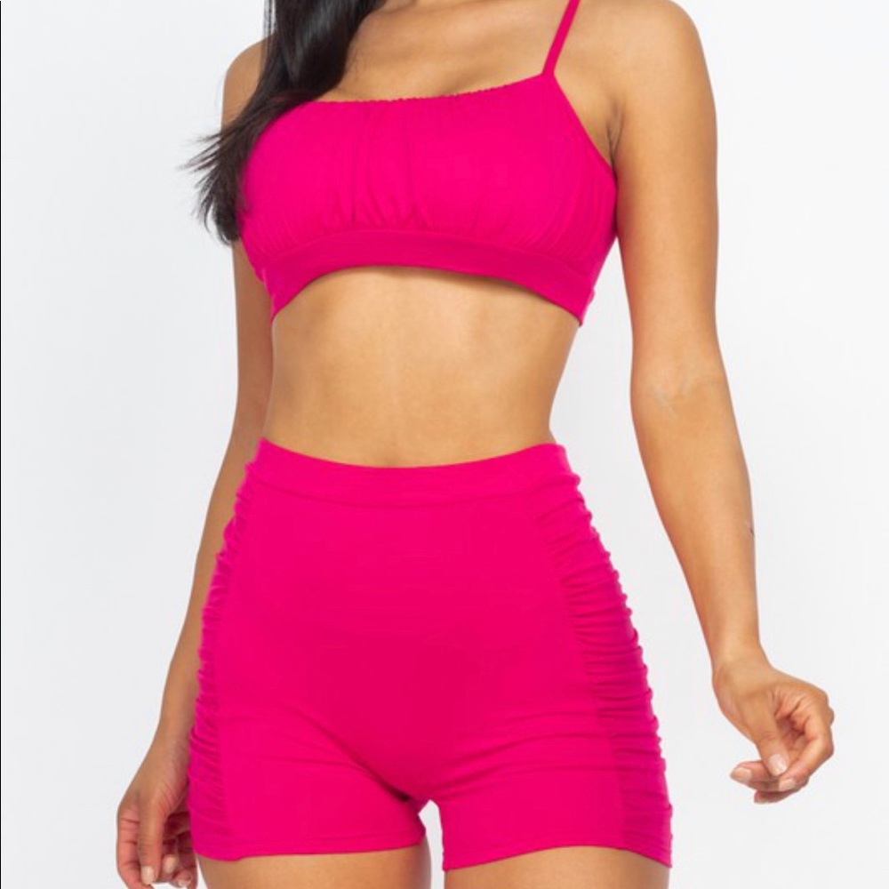 Pink Shorts 2pc set